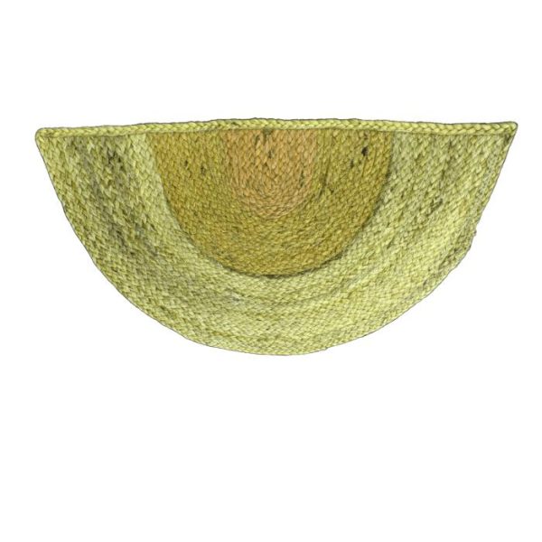 Jute Rugs | Two-Toned Half Moon Accent Jute Rug – Green Accent Rugs Accent Rugs