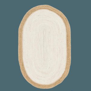 Jute Rugs | White Oval Jute Rug, 2′ x 3′ Jute Rugs Jute Rugs