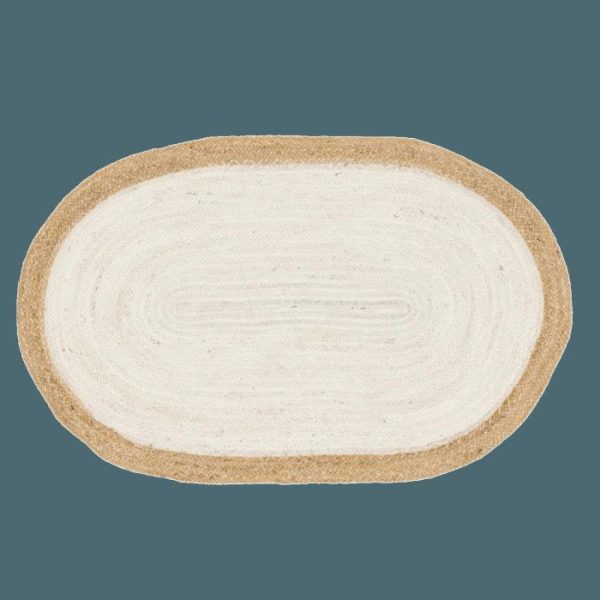 Jute Rugs | White Oval Jute Rug, 2′ x 3′ Jute Rugs Jute Rugs