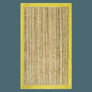 Jute Rugs | Yellow Bordered Natural Jute Rug, 2′ x 3′ Jute Rugs Jute Rugs