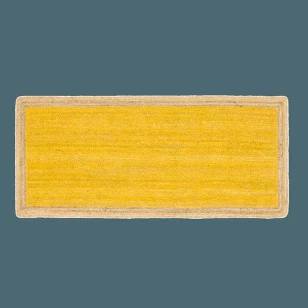 Jute Rugs | Yellow Rectangular Jute Rug, 2.5′ x 6′ Jute Rugs Jute Rugs