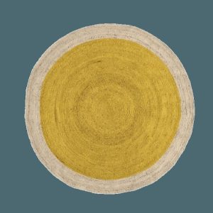 Jute Rugs | Yellow Round Jute Rug, 2′ x 2′ Jute Rugs Jute Rugs