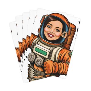 Lifestyle | Female Astronaut Poker Cards, 2.5" x 3.7" Home Decoration Lifestyle