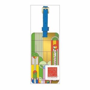 Lifestyle | Frank Lloyd Wright Saguaro Forms & Cactus Flowers Luggage Tag Home Decoration Lifestyle