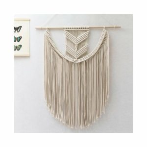 Macrame Wall Art | Classic Eva Hand Woven Macrame Wall Hanging – Beige Macrame Wall Art Macrame Wall Art