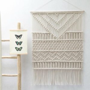 Macrame Wall Art | Macrame Dip-Dye Wall Tapestry "Taya" Macrame Wall Art Macrame Wall Art