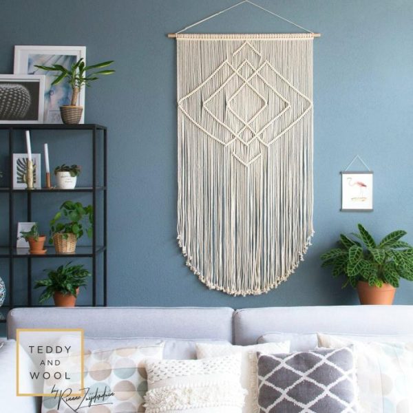 Macrame Wall Art | Macrame Wall Tapestry – Fiber Art Piece – "Ida" Macrame Wall Art Macrame Wall Art