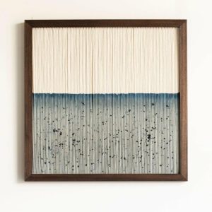 Macrame Wall Art | Minimalistic Framed Fiber Art – Coastline Iii Macrame Wall Art Macrame Wall Art