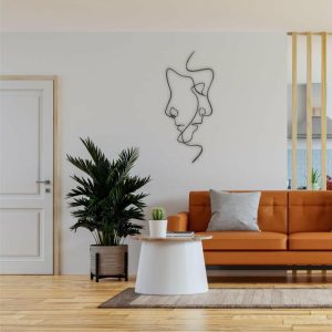 Metal Wall Art | 2 Face Minimalist Metal Wall Decor, 10" W x 24" H / 26 x 60 cm Metal Wall Art Metal Wall Art