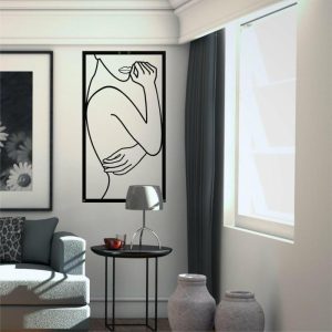 Metal Wall Art | Female Body Minimalist Metal Wall Decor, 13"W x 24"H/33x60cm inches Metal Wall Art Metal Wall Art