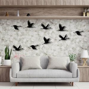 Metal Wall Art | Flying Flock Of Cranes Metal Wall Art Metal Wall Art Metal Wall Art