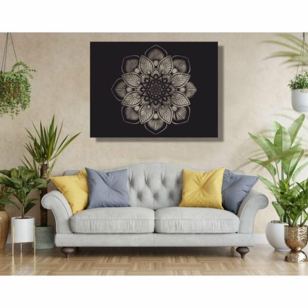 Metal Wall Art | Mandala Art Metal Wall Hanging Decor, 16" W x 24" H / 60 x 45 cm Metal Wall Art Metal Wall Art