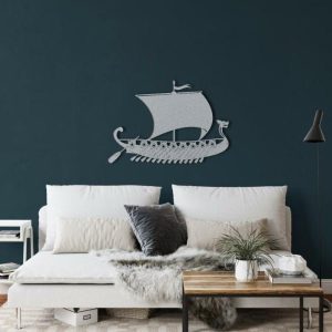 Metal Wall Art | Pirate Ship Metal Wall Decor, 24"W x 19"H/60x48cm inches Metal Wall Art Metal Wall Art