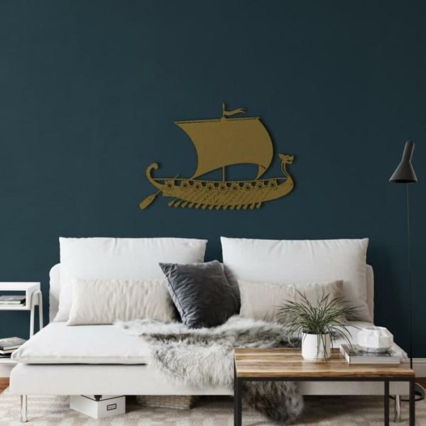 Metal Wall Art | Pirate Ship Metal Wall Decor, 24"W x 19"H/60x48cm inches Metal Wall Art Metal Wall Art