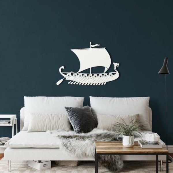 Metal Wall Art | Pirate Ship Metal Wall Decor, 24"W x 19"H/60x48cm inches Metal Wall Art Metal Wall Art