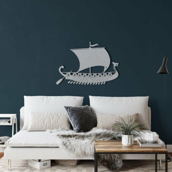 Metal Wall Art | Pirate Ship Metal Wall Decor, 24"W x 19"H/60x48cm inches Metal Wall Art Metal Wall Art