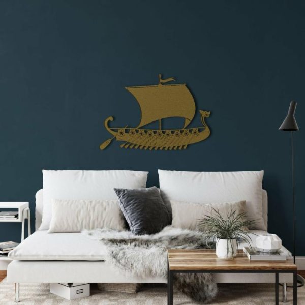 Metal Wall Art | Pirate Ship Metal Wall Decor, 24"W x 19"H/60x48cm inches Metal Wall Art Metal Wall Art