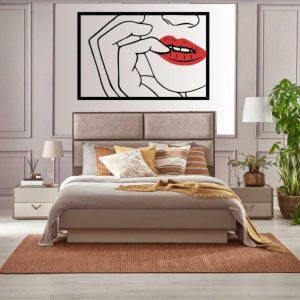 Metal Wall Art | Sexy Red Lips Minimalist Wall Art, 16" x 24" Metal Wall Art Metal Wall Art