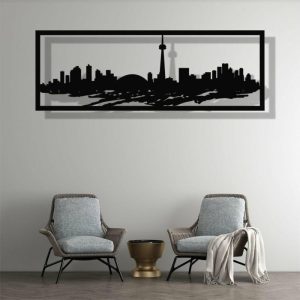 Metal Wall Art | Toronto Skyline Metal Wall Art, 40"W x 14"H/100x35cm inches Metal Wall Art Metal Wall Art