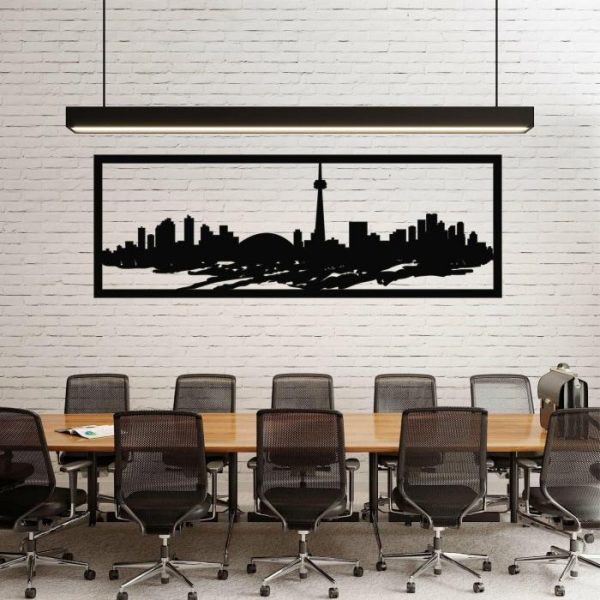 Metal Wall Art | Toronto Skyline Metal Wall Art, 40"W x 14"H/100x35cm inches Metal Wall Art Metal Wall Art