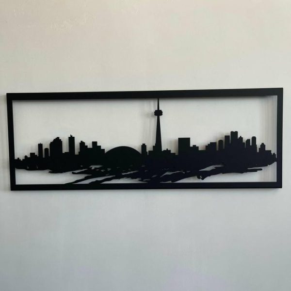 Metal Wall Art | Toronto Skyline Metal Wall Art, 40"W x 14"H/100x35cm inches Metal Wall Art Metal Wall Art