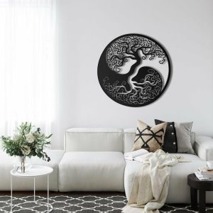 Metal Wall Art | Tree Of Life Metal Wall Decor, 18"W x 18"H (45×45 cm) Metal Wall Art Metal Wall Art