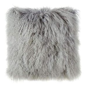 Natural Fiber Pillows | Christian Voltaire 100% Mongolian Fur Cushion Cover 20" Natural Fiber Pillows Natural Fiber Pillows