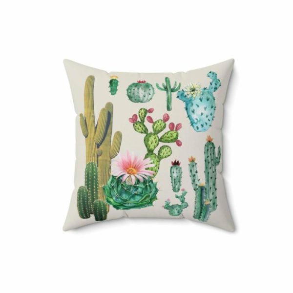 One Of A Kind Pillows | Cacti Family Vintage Inspired Throw Pillow One Of A Kind Pillows One Of A Kind Pillows