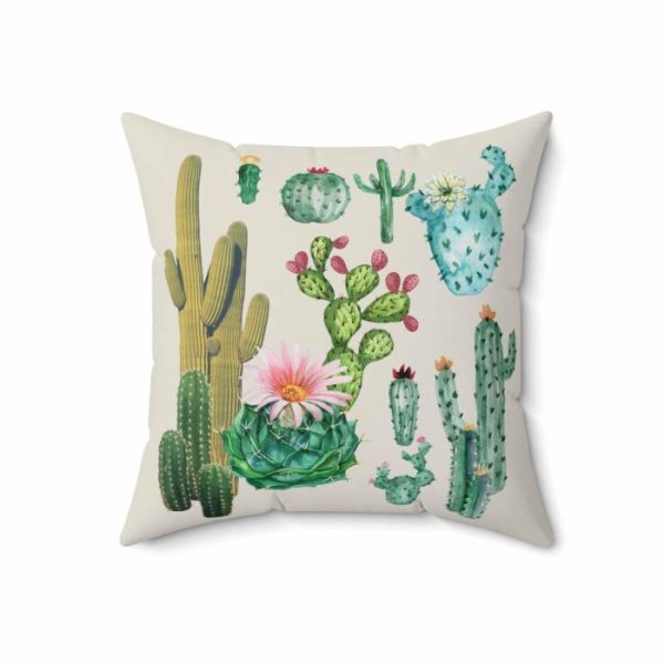 One Of A Kind Pillows | Cacti Family Vintage Inspired Throw Pillow One Of A Kind Pillows One Of A Kind Pillows