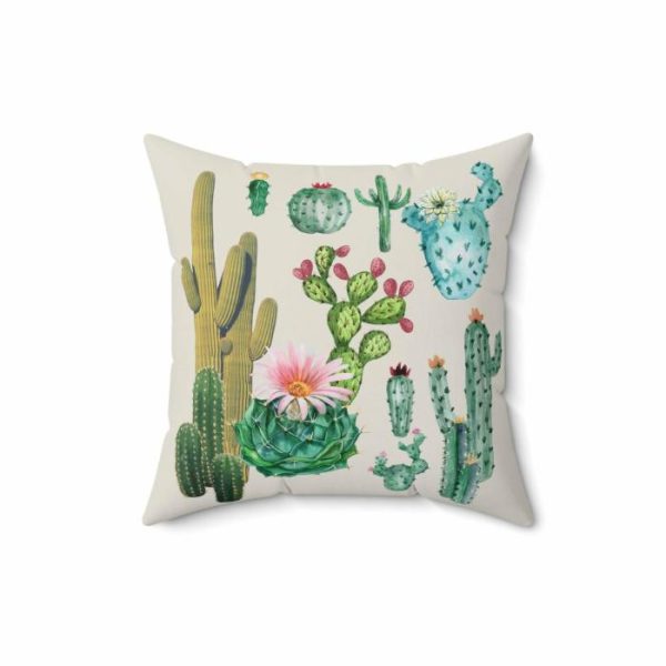 One Of A Kind Pillows | Cacti Family Vintage Inspired Throw Pillow One Of A Kind Pillows One Of A Kind Pillows