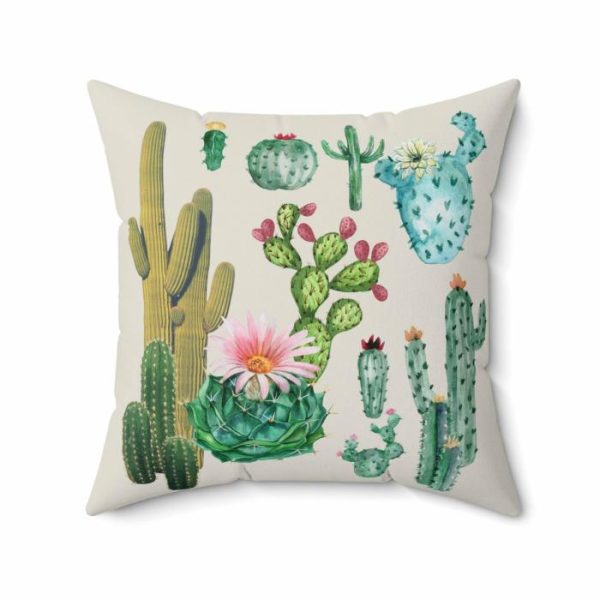 One Of A Kind Pillows | Cacti Family Vintage Inspired Throw Pillow One Of A Kind Pillows One Of A Kind Pillows