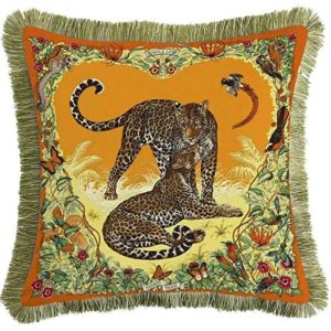 One Of A Kind Pillows | Leopards Velvet Throw Pillow With Tassels Animal Inspired Pillows Animal Inspired Pillows