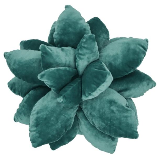 One Of A Kind Pillows | Velvet Green Succulent Plant Decorative Accent Pillow One Of A Kind Pillows One Of A Kind Pillows