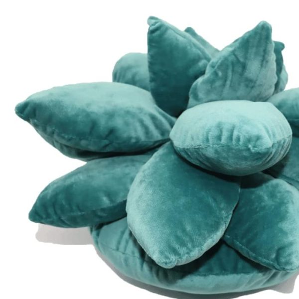 One Of A Kind Pillows | Velvet Green Succulent Plant Decorative Accent Pillow One Of A Kind Pillows One Of A Kind Pillows