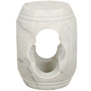 Outdoor | Genuine Marble Drum Garden Stool Home Decoration Outdoor