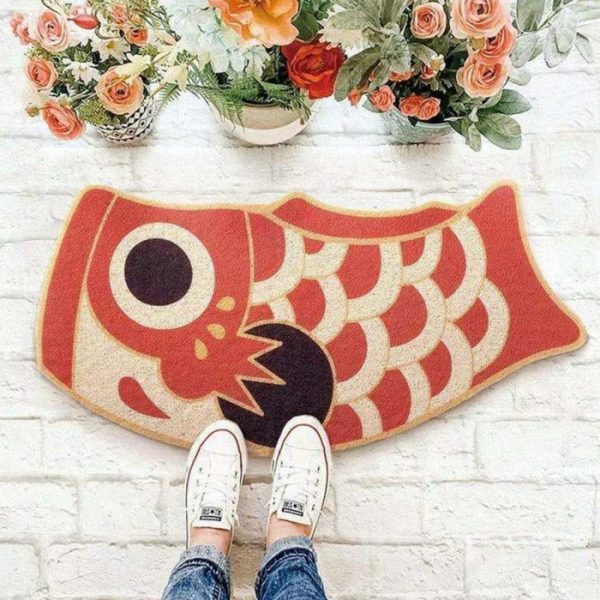 Outdoor | Oriental Fish Door Mat Home Decoration Outdoor