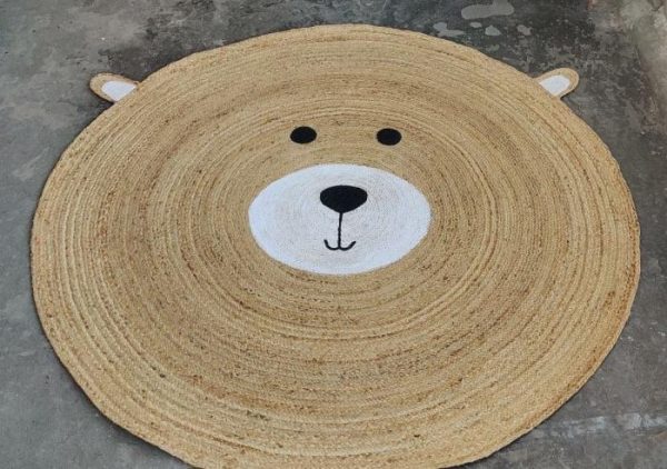 Round Rugs | Bear Round Jute Rug, 3′ x 3′ Jute Rugs Jute Rugs