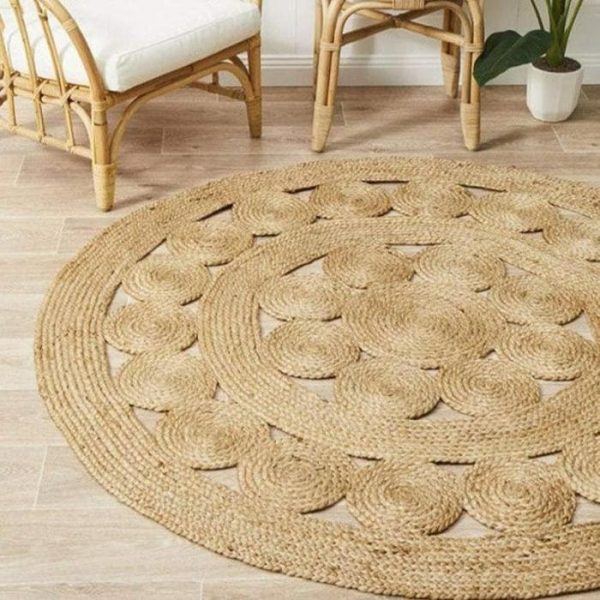 Round Rugs | Circles Of Life Jute Rug, 2′ x 2′ Jute Rugs Jute Rugs