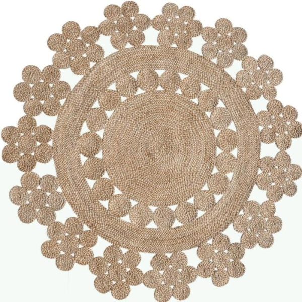 Round Rugs | Desi Braided Round Jute Rug, 2′ x 2′ Jute Rugs Jute Rugs