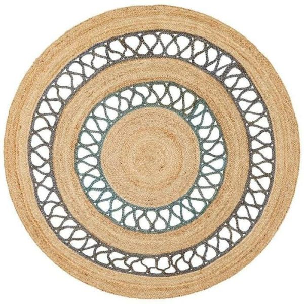 Round Rugs | Gray Loop Natural Round Jute Rug, 2′ x 2′ Jute Rugs Jute Rugs