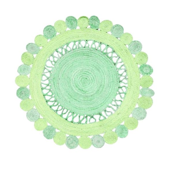 Round Rugs | Maia Round And Round Jute Rug – Green, 3′ x 3′ Round Rugs Round Rugs