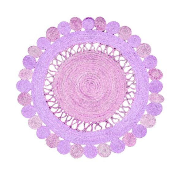 Round Rugs | Maia Round And Round Jute Rug – Pink, 3′ x 3′ Round Rugs Round Rugs