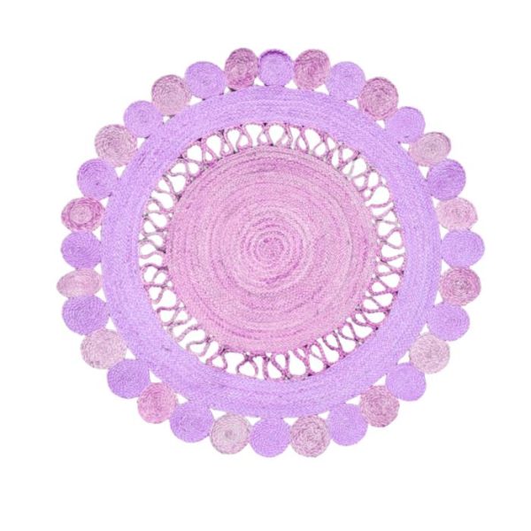 Round Rugs | Maia Round And Round Jute Rug – Pink, 3′ x 3′ Round Rugs Round Rugs