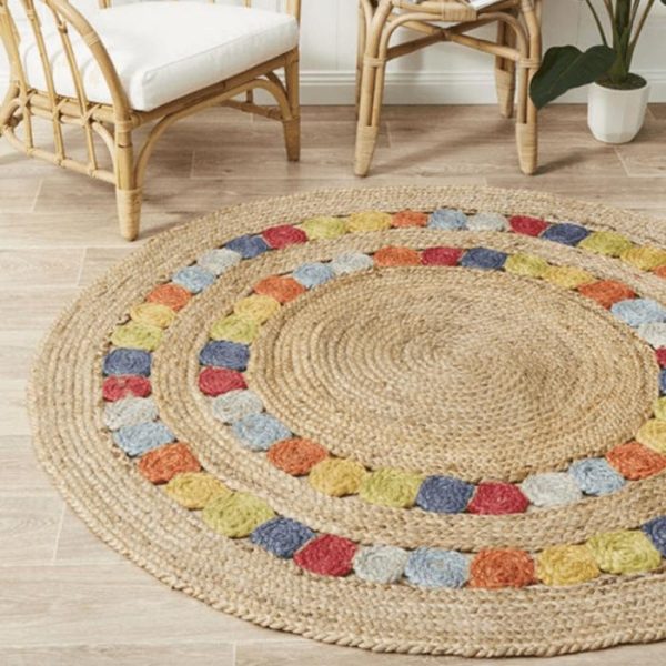 Round Rugs | Motley Braided Round Jute Rug, 2′ x 2′ Jute Rugs Jute Rugs