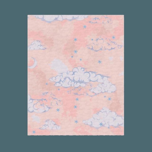 Runner Rugs | Clouds And Star Pink Sky Hand Tufted Wool Rug, 4′ x 6′ Hand Tufted Wool Rugs Hand Tufted Wool Rugs