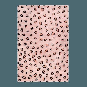 Runner Rugs | Pink And Black Leopard Print Hand Tufted Wool Rug, 2′ x 3′ Hand Tufted Wool Rugs Hand Tufted Wool Rugs