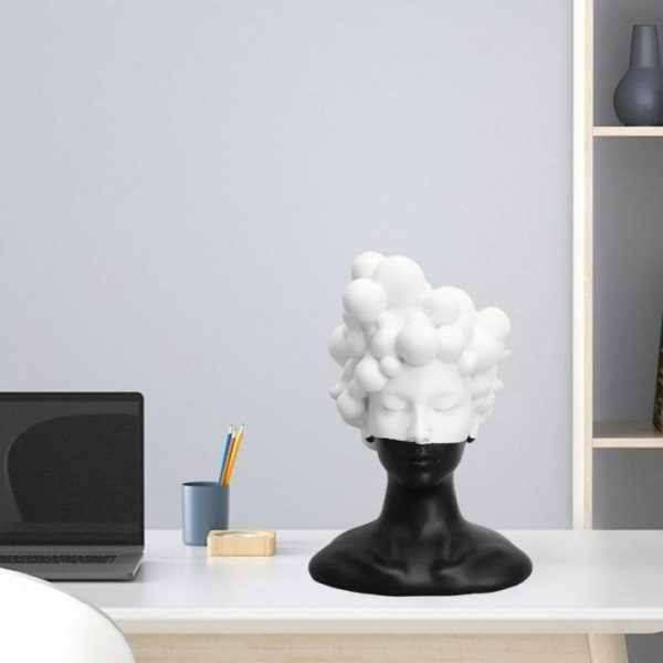 Sculptures | Black And White Bubble Female Head Sculpture Home Decoration Sculptures