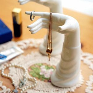 Sculptures | Ceramic Hand Figurine Jewelry Holder Home Decoration Sculptures