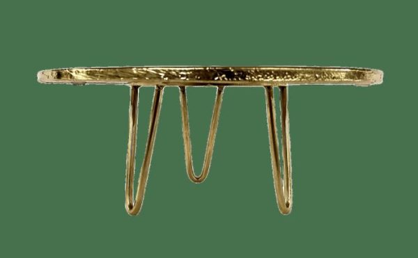 Serveware | Golden Brown Agate Cake Stand With Brass Legs Kitchen Serveware