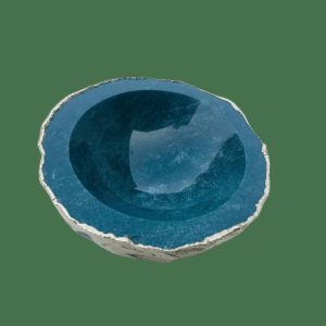 Serveware | Green Blue Agate Geode Jewelry Bowl, 3” Bowl Size Kitchen Serveware